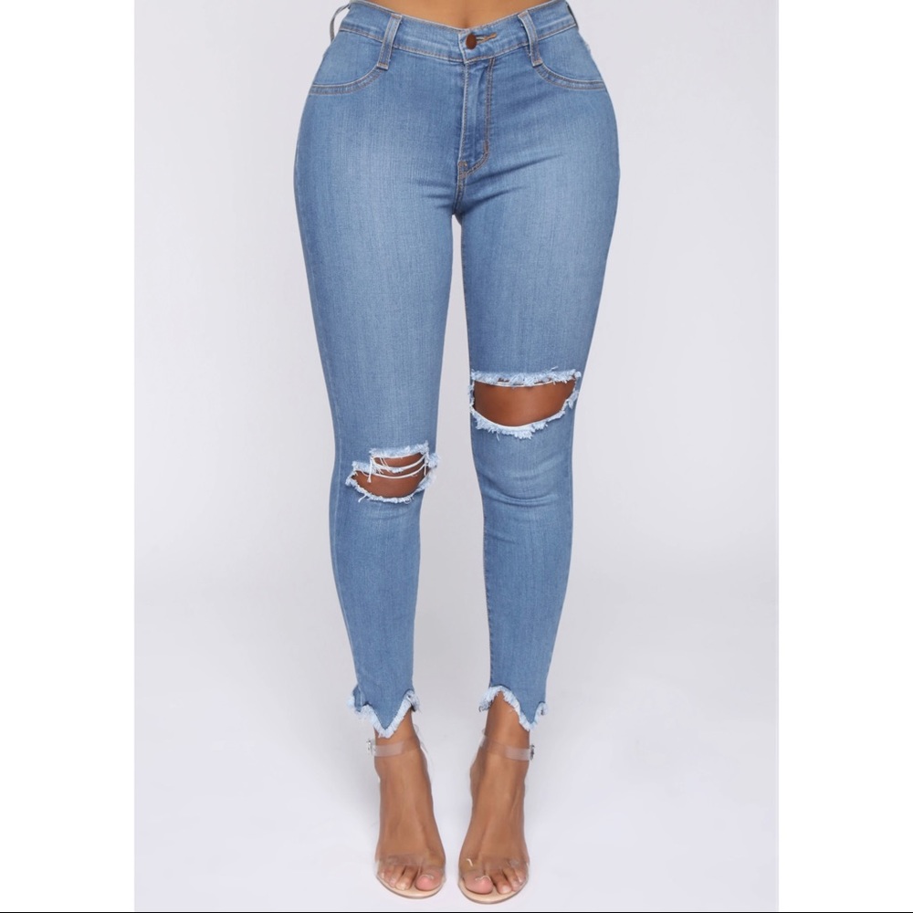 Fashionnova Well Played Jeans - Medium Blue Wash